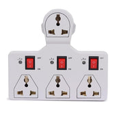 Digiway 4 Universal Socket 3 Switch Multi Plug Extension Board/Multiplug