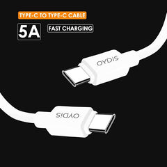 Digiway OYDiS USB Type C to TYPE C Cable, PVC Sync & 3A Quick Charging Cable, 3 Feet (1M), Rapid Data Transmission (White)