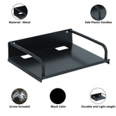 Digiway Set Top Box Wall Stand|| Wall Mount Metal Set Top Box Stand Wall Mount Shelf, DVD DTH Wall Holder, Wi-Fi Router Speakers Wall Shelf (Size: 22.5x16.5x5.5 cm_Black)