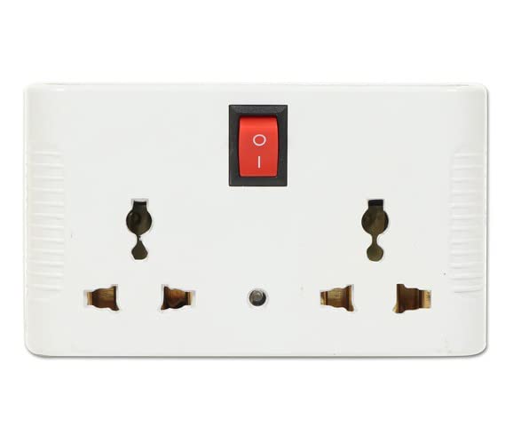 Digiway 4 Way Universal Sockets Power Plug with Rocker Switch, Safety Design and LED Indicator Multitasking Extension to Power Multiple Devices at Once