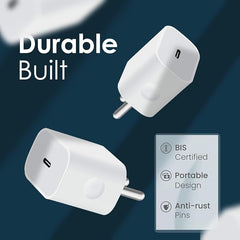 Digiway MYZK 20W Type C Fast Charger PD 3.0 USB C Wall Adapter,Compatible for iPhone 14/14 Plus/14 Pro/14 Pro Max/13/12/12 Pro Max/11/Xs Max/XR/X,AirPods Pr, iPad/iPad mini, and More(White)