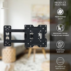 Heavy Duty TV Wall Mount Stand for 14 to 42 Inch LED/HD/Smart TV’s, Full Motion(Left/Right) Universal TV Wall Mount Bracket