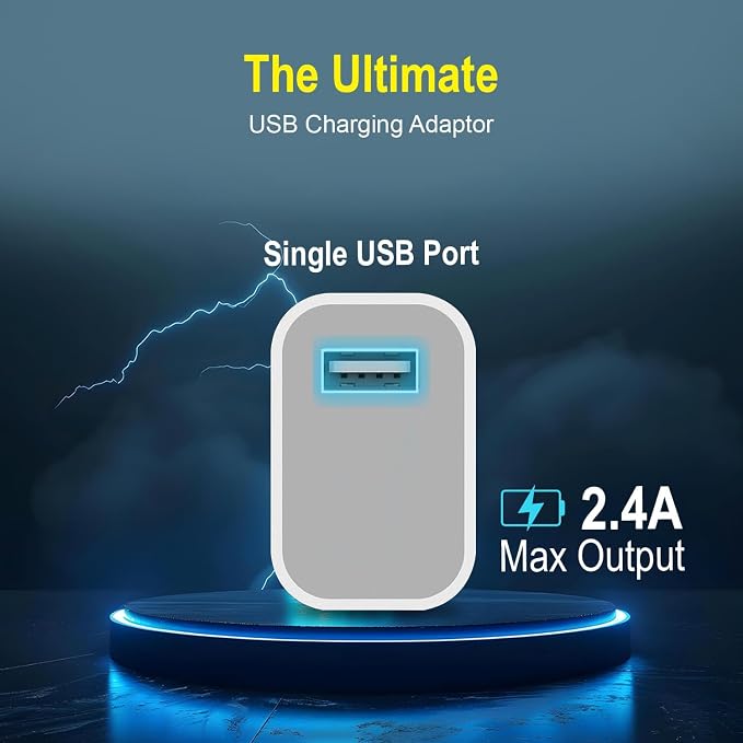 DIGIWAY MYZK USB Wall Charger, 12W 2.4A Fast Charging Adapter, BIS Certified, Single Port, White