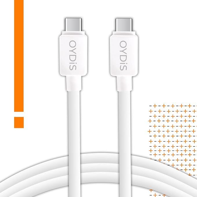 Digiway OYDiS USB Type C to TYPE C Cable, PVC Sync & 3A Quick Charging Cable, 3 Feet (1M), Rapid Data Transmission (White)