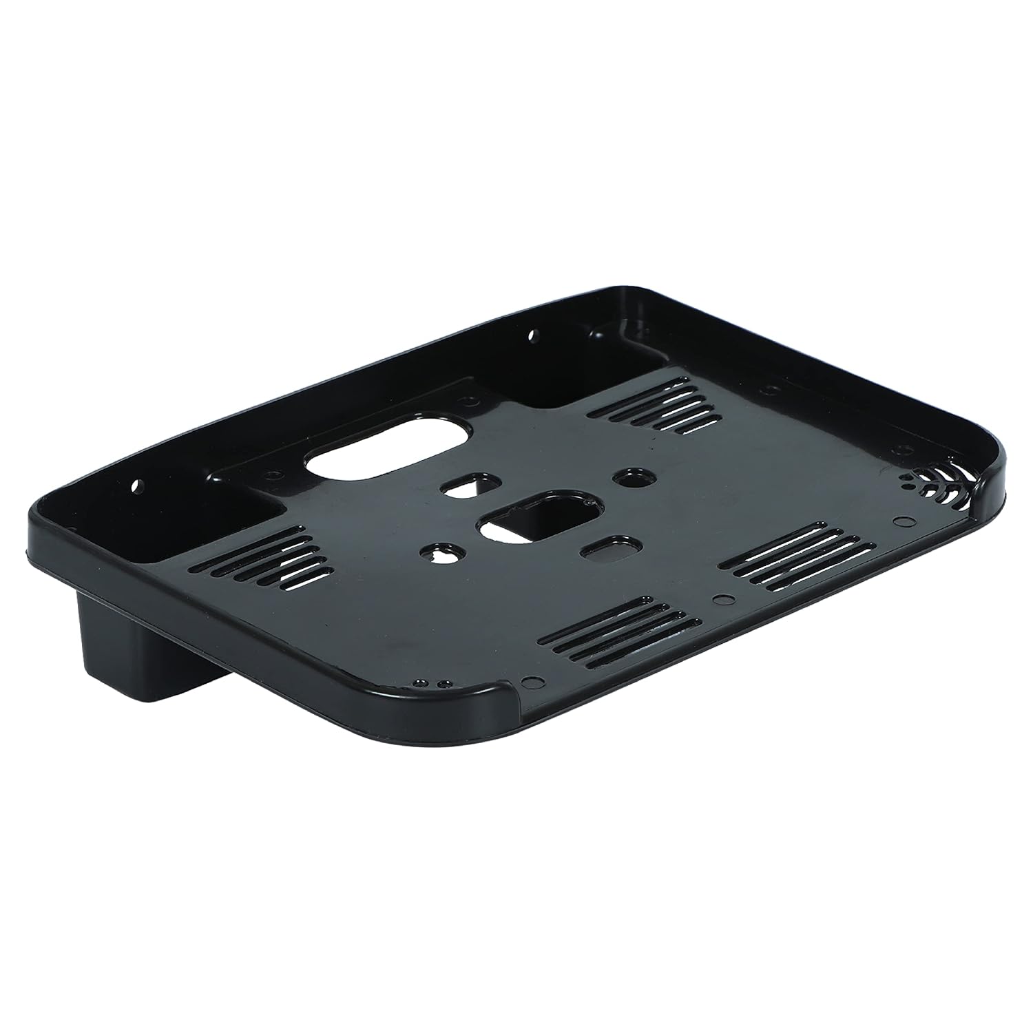 Plastic Set Top Box Stand with 2 Remote Holder (Black)