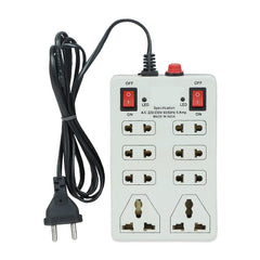Digiway 8+2 Mini Strip Extension Cord (Cord Length:2.0 Meter, Beige)