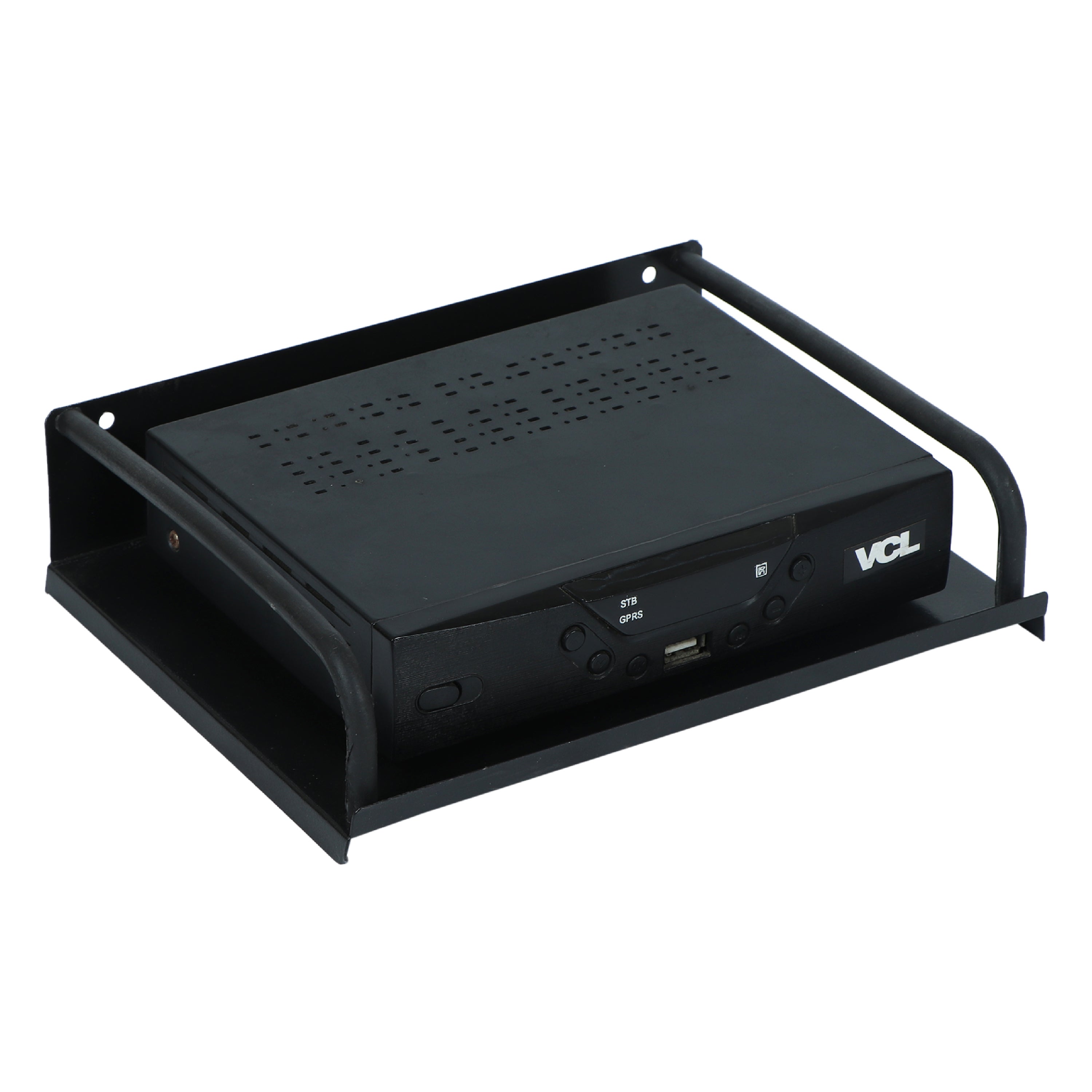 Digiway Set Top Box Wall Stand|| Wall Mount Metal Set Top Box Stand Wall Mount Shelf, DVD DTH Wall Holder, Wi-Fi Router Speakers Wall Shelf (Size: 22.5x16.5x5.5 cm_Black)