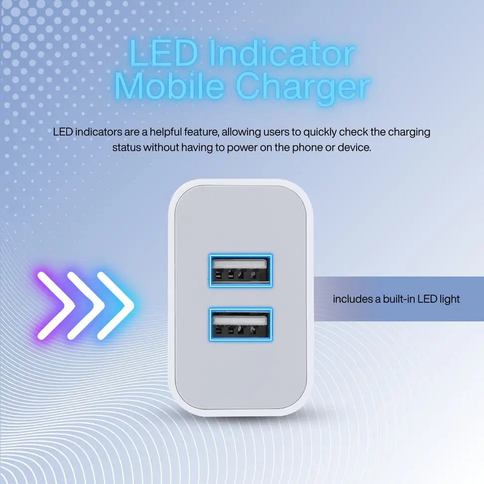 Digiway DIGIWAY MYZK Dual USB 5V/2.4A Ultra Fast 12W Max Output Wall Charger 2.4 A Multiport Mobile Charger (White)